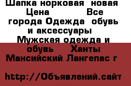 Шапка норковая, новая › Цена ­ 5 000 - Все города Одежда, обувь и аксессуары » Мужская одежда и обувь   . Ханты-Мансийский,Лангепас г.